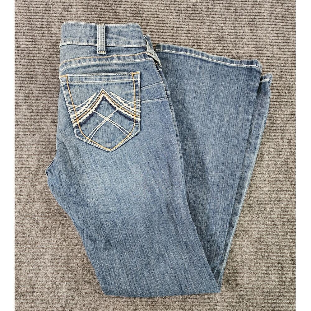 Ariat Real Denim Mid-Rise Bootcut Women's 28S Western Denim Blue Jeans - Picture 2 of 12